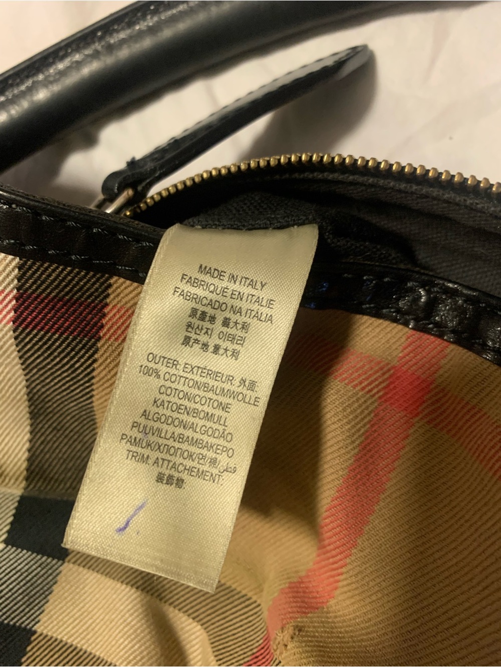 Burberry Beige and black check canvas - Picture 10 of 16